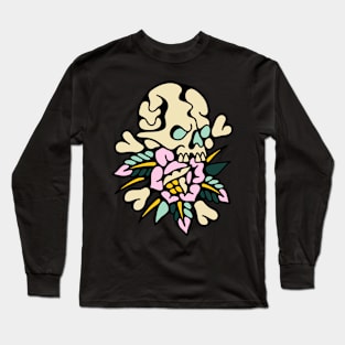 Skull and flower Long Sleeve T-Shirt